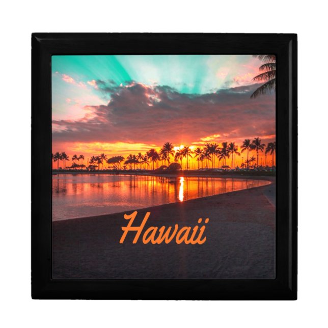 Hawaii Beach Hawaiian Islands Gift Box (Front)