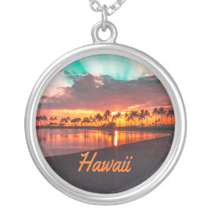 Hawaii Beach Hawaiian Islands Silver Plated Necklace