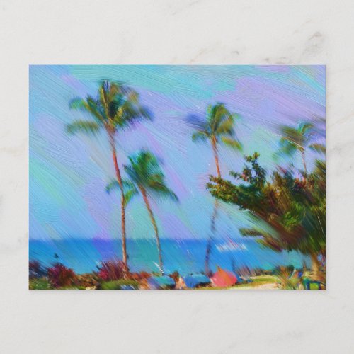 Hawaii Beach Scene Postcard