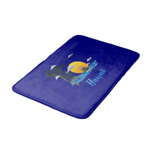 Hawaii Beach Sunset Bathroom Mat