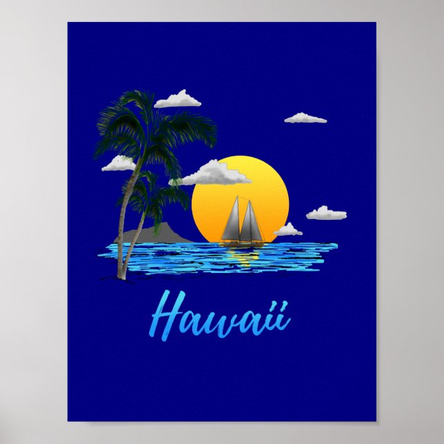 Hawaii Beach Sunset Poster (Front)