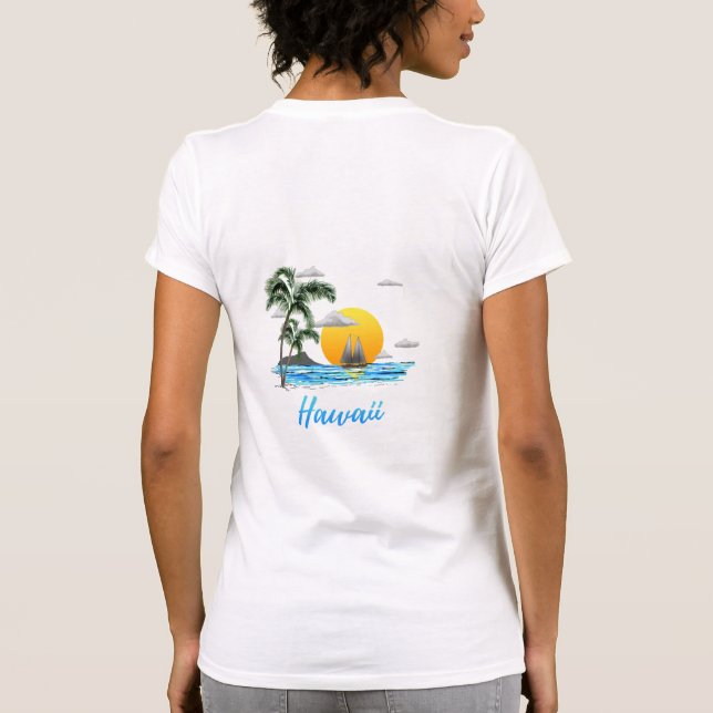 Hawaii Beach Sunset T-Shirt (Back)