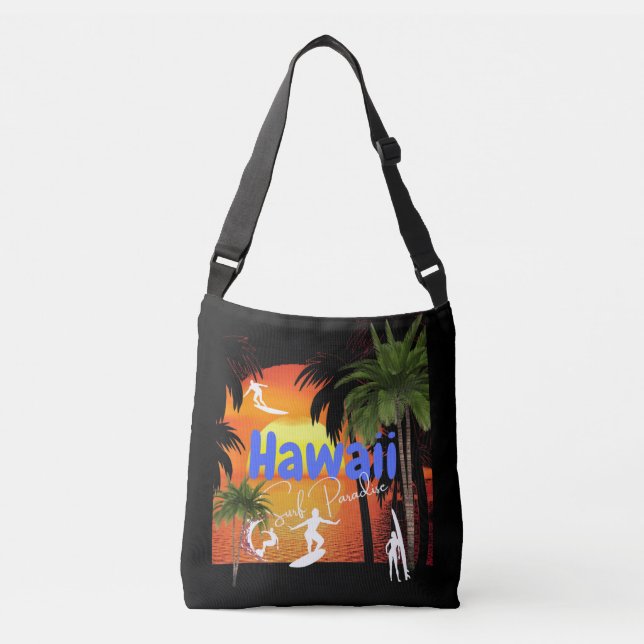 Hawaii Beach Surf Shop Crossbody Bag (Front)