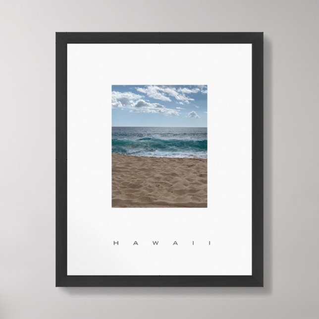 Hawaii Beach Travel Photograph Poster (Framed Front)