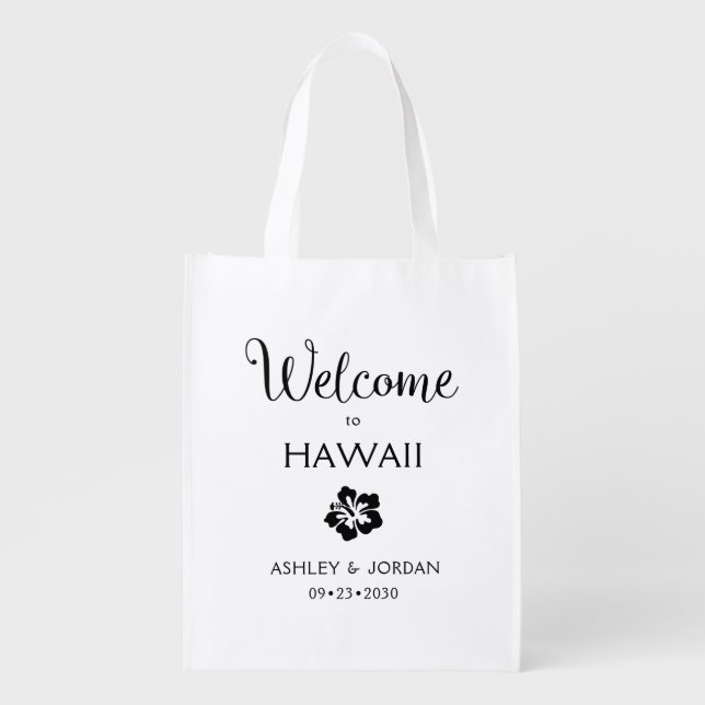 Hawaii Beach Wedding Welcome Bag  (Front)