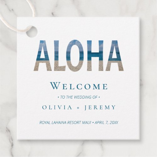 Hawaii Beach Welcome To Our Wedding Gift Bag Favor Tags