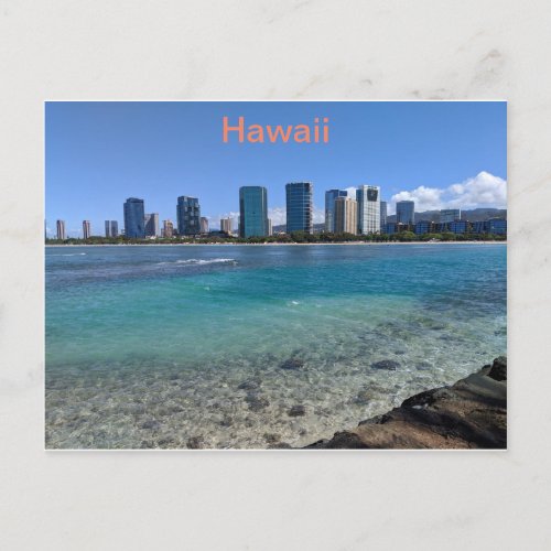 Hawaii Beautiful Ocean City Postcard