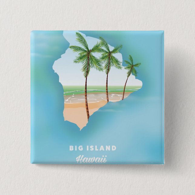 Hawaii Big island Button (Front)