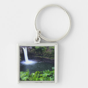 Hawaii, Big Island, Hilo, Rainbow Falls, Lush Keychain