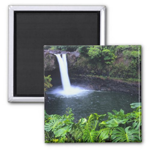 Hawaii Big Island Hilo Rainbow Falls Lush Magnet