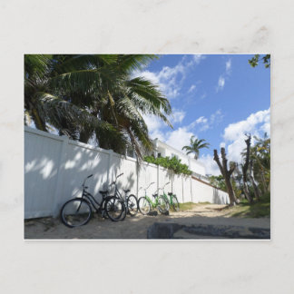 Hawaii Bikes Parked on Lanikai Beach Postcard