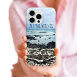 Hawaii Black Sand Beach Coral Heart Love Quote iPhone 16 Pro Max Case<br><div class="desc">“All you need is love”. Relax and enjoy the beauty of this pristine Big Island black sand beach whenever you use this cell phone case picturing a “love” heart discovered on the Hawaiian coastline. I feel lucky to have spotted this heart made of coral rocks, while walking this beach in...</div>