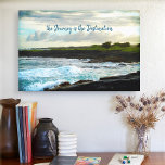 Hawaii Black Sand Beach Journey Is Destination Canvas Print<br><div class="desc">“The journey is the destination.” At the southern end of the Big Island of Hawaii lies a pristine black sand beach. I snapped this scene of waves crashing against the lava rocks in the late afternoon sun. You can easily personalize this wall art plus I also offer customization on any...</div>