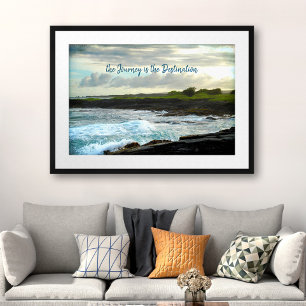 Hawaii Black Sand Beach Journey Is Destination Poster