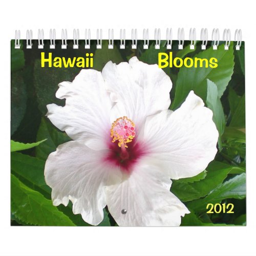 Hawaii Blooms with Flowers Calendar