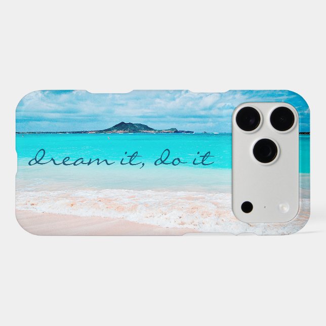 Hawaii Blue Ocean Sandy Beach Photo Dream It Do It Case-Mate iPhone Case (Back (Horizontal))