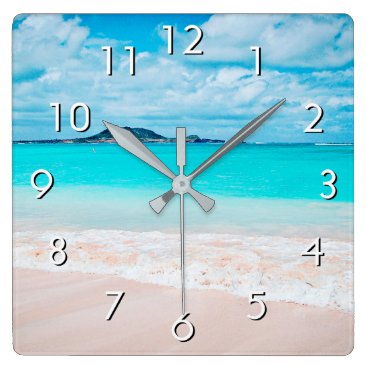 Hawaii blue ocean sandy beach photo wall clock Hawaii blue ocean sandy beach photo wall clock