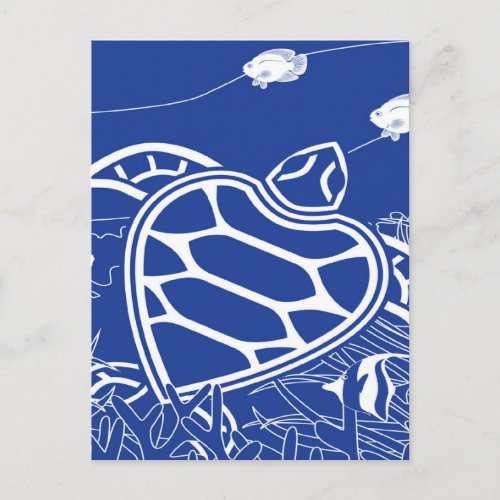 Hawaii Blue Turtle Postcard