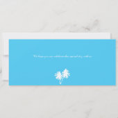 Hawaii Boarding Pass Tand and Blue Save the Date Invitation (Back)