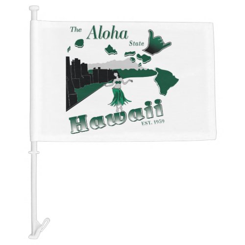 Hawaii Car Flag