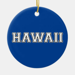 Hawaii Ceramic Ornament