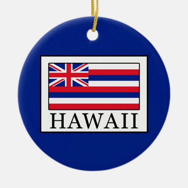 Hawaii Ceramic Ornament (Front)
