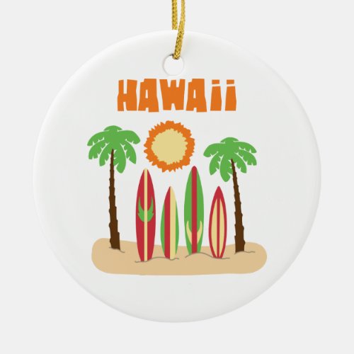 Hawaii Ceramic Ornament