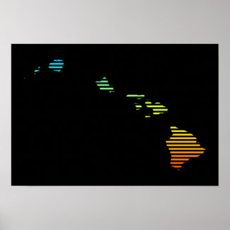 hawaii chill fade poster