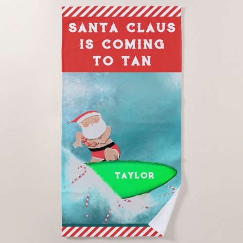 Hawaii Christmas Beach Towel