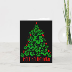 Hawaii Christmas Mele Kalikimaka Floral Christmas  Card