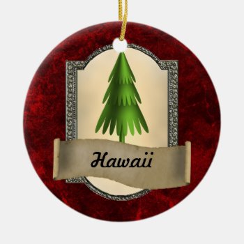 Hawaii Christmas Ornament by christmas_tshirts at Zazzle