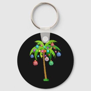 Hawaii Christmas Palm Tree Tropical Xmas Coconut L Keychain