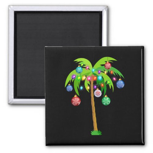 Hawaii Christmas Palm Tree Tropical Xmas Coconut L Magnet