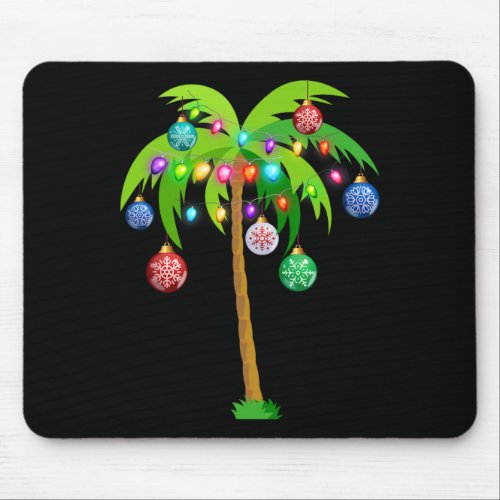 Hawaii Christmas Palm Tree Tropical Xmas Coconut L Mouse Pad