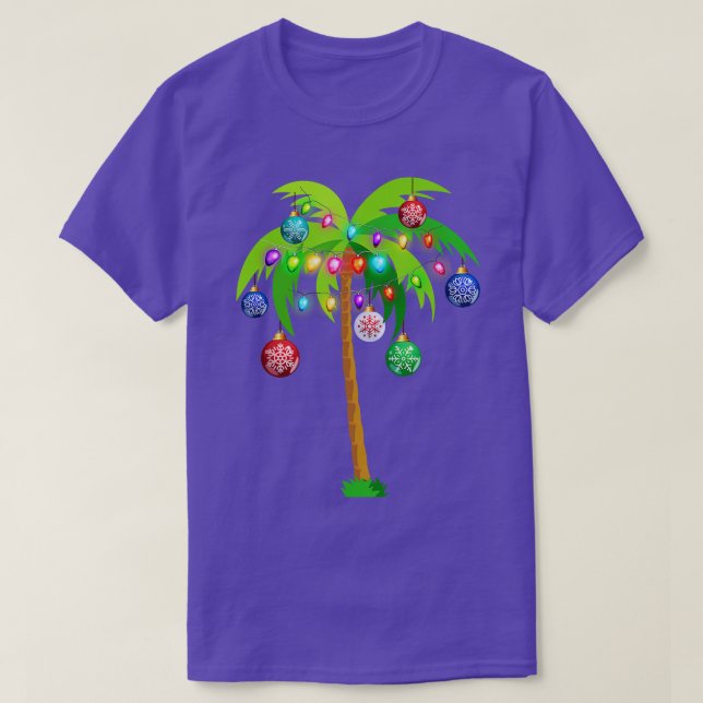 Hawaii Christmas Palm Tree Tropical Xmas Coconut L T-Shirt (Design Front)