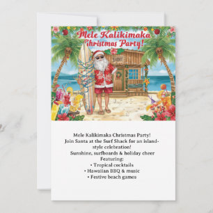 Hawaii christmas party Hawaii “Mele Kalikimaka!” Invitation