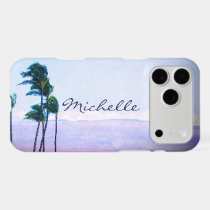 Hawaii Coastal Palm Trees Purple Mountains Name iPhone 17 Pro Max Case