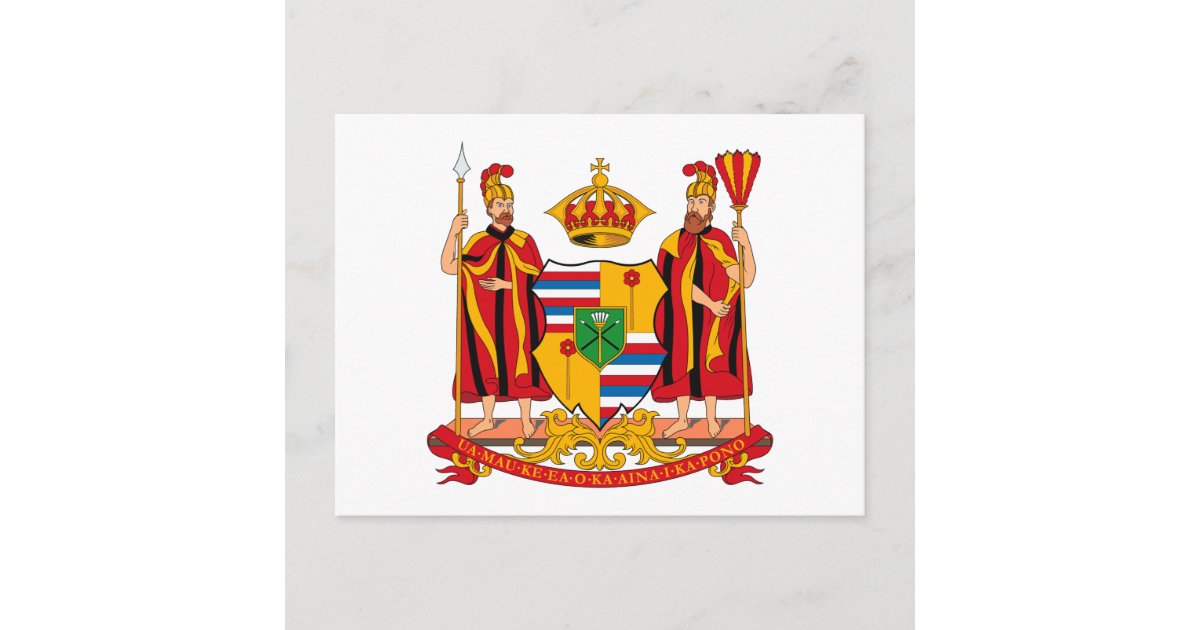 Hawaii Coat of Arms Postcard