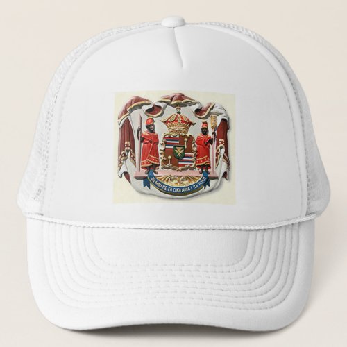 Hawaii coat of arms seal trucker hat