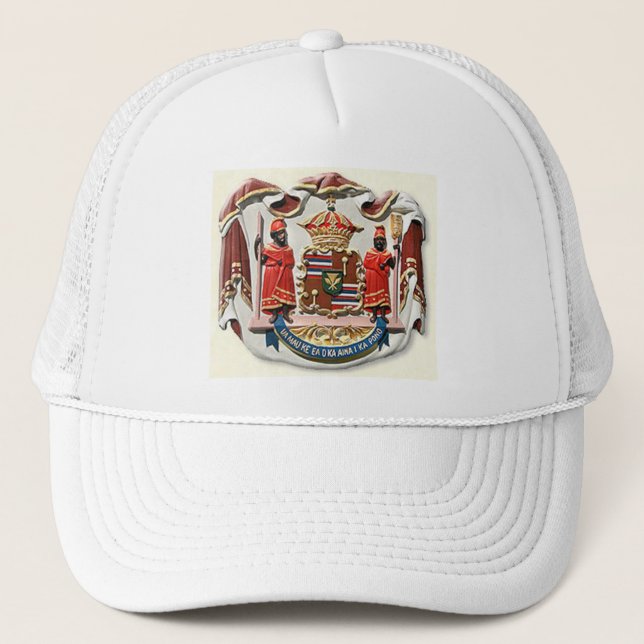 Hawaii coat of arms seal trucker hat (Front)