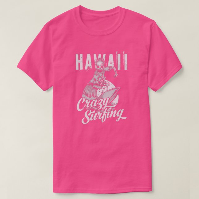 Hawaii Crazy Surfing T-Shirt (Design Front)