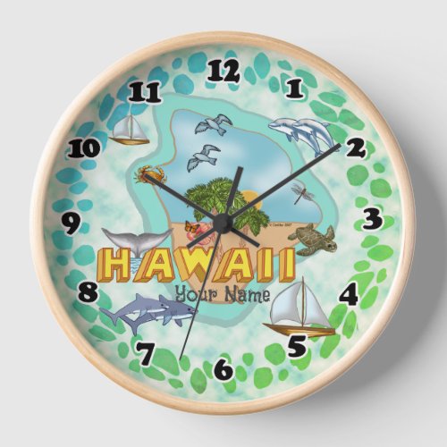 Hawaii custom name clock