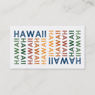 Hawaii  Cute Colorful Business Card