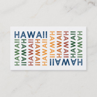 Hawaii Cute Colorful Business Card