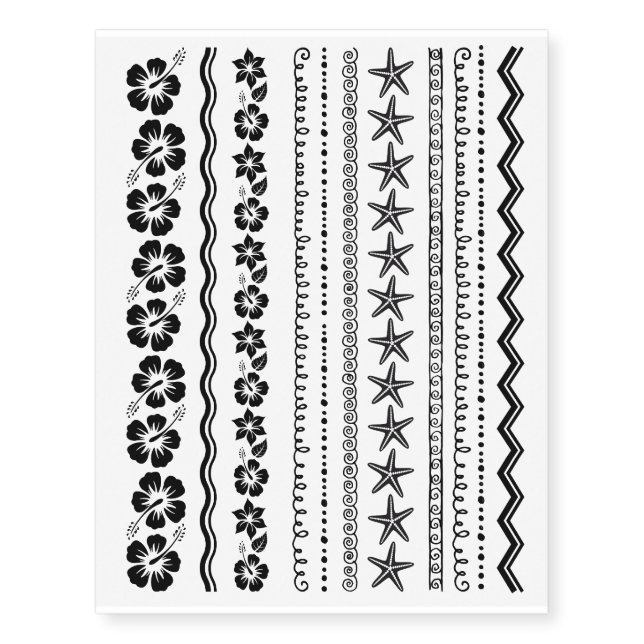 Hawaii Destination Temporary Tattoos (Front)