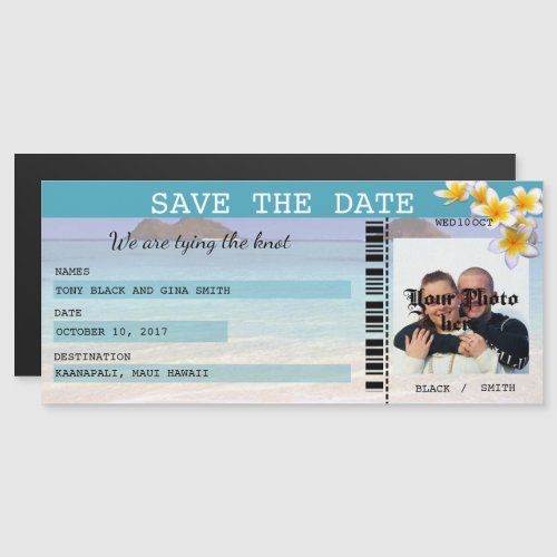 Hawaii Destination Wedding Save the Date Magnet