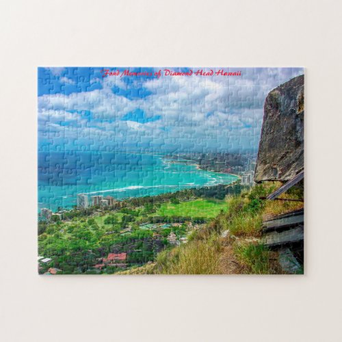 Hawaii Diamond Head Christmas Greetings Jigsaw Pu Jigsaw Puzzle