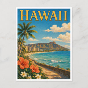 Hawaii Diamond Head GeoSaga Postcard