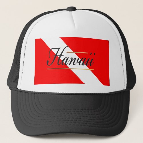 Hawaii Dive Flag Trucker Hat