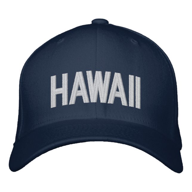 HAWAII EMBROIDERED BASEBALL CAP (Front)